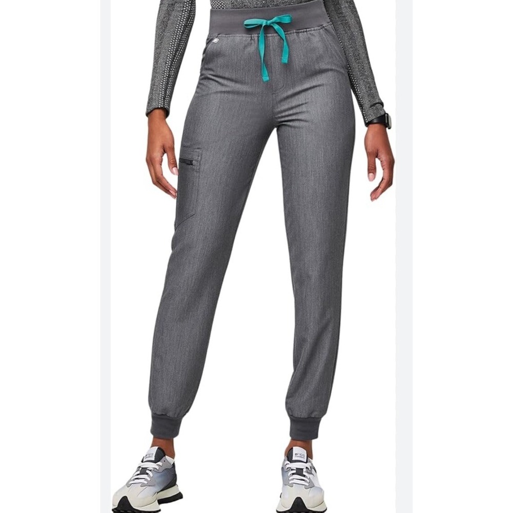 FIGS Zamora Jogger‎ Scrub Pants Womens Size Medium Petite Graphite Gray